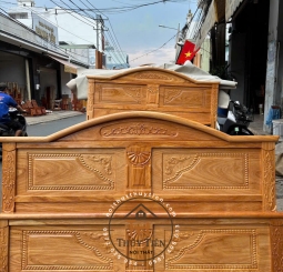 Giường ngủ gỗ gõ đỏ mã 01