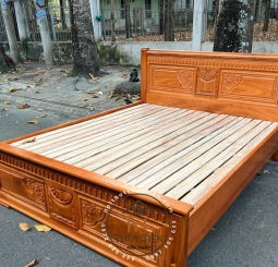 Giường ngủ gỗ gõ đỏ - GNGGD 004
