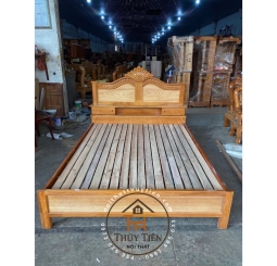 GIƯỜNG NGỦ GỖ CĂM XE GÕ MẪU NỮ HOÀNG 1M6,1M8 X 2M