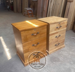 Tủ đầu giường gỗ cao su