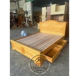 Giường ngủ gỗ gõ đỏ mã 03