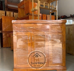 Tủ giày dép gỗ cao su ngang 1m, 1m2