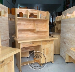 Bàn học sinh gỗ cao su ngang 1m