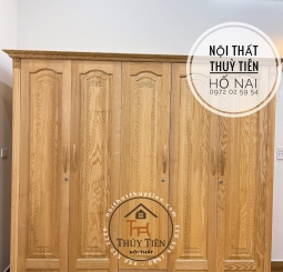 Tủ quần áo sồi ngang 2m2 