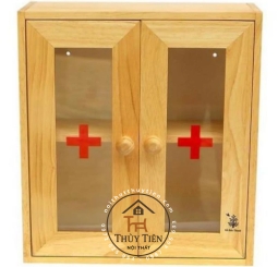 Tủ thuốc gỗ cao su- TTGCS 005
