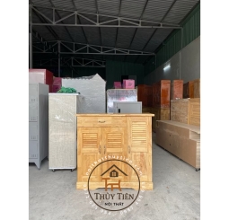 Tủ giày gỗ cao su tự nhiên khắc Phúc - Lộc - Thọ