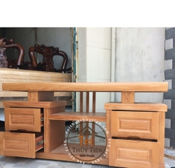 Kệ tivi gỗ sồi 4 hộc- KTVGS 001