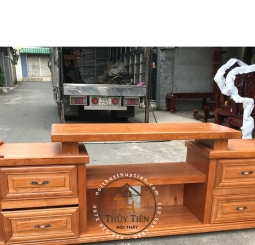 Kệ tivi gỗ sồi 4 hộc- KTVGS 012