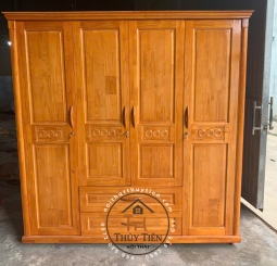Tủ quần áo gỗ thông màu