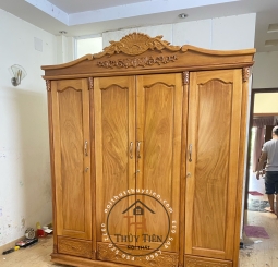Tủ quần áo gõ đỏ hoàng gia