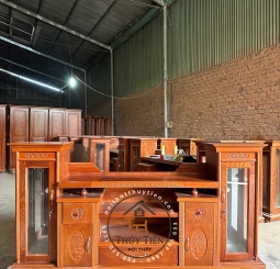 Kệ tivi gỗ xoan phủ  Kệ tivi gỗ xoan phủ