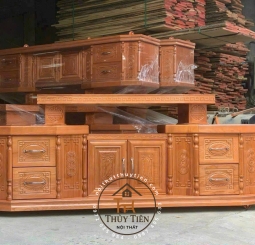 Cốp tivi Gỗ sồi