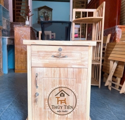 Tủ đầu giường gỗ cao su tự nhiên giá rẻ