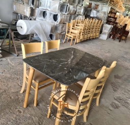 Bộ bàn ăn cabin gỗ cao su 4 ghế 6 ghế giá rẻ