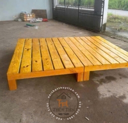 Mẫu Giường pallet gỗ thông giá rẻ