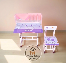 Bộ bàn học (bàn + ghế) cho bé (có thể nâng hạ- 001)