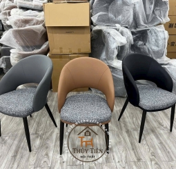 Ghế Ăn Nhập Khẩu Cao Cấp 𝐒𝐔𝐑𝐈 Bọc Da PU Chống Mèo Cào Cao Cấp Hiện Đại, Chân Sắt Sơn Tĩnh Điện