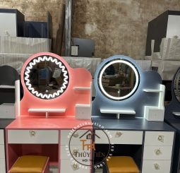 Bàn trang điểm MDF mẫu mới led và ko led kèm ghế