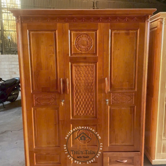 Tủ quần áo gỗ thông- TQAGT 006