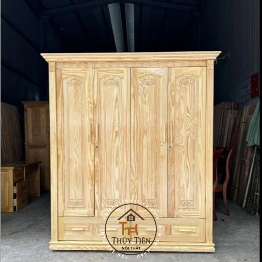 Tủ quần áo gỗ thông- TQAGT 008