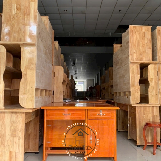 Bàn làm việc gỗ thông 1m, 1m2, 1m4
