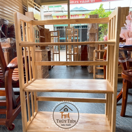 Kệ sách- kệ đa năng gỗ cao su nhiều kích thước