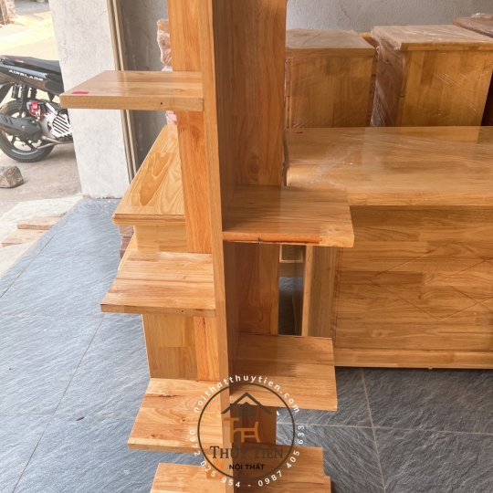 Kệ trưng hoa gỗ cao su 