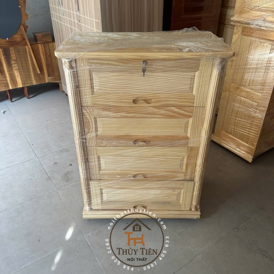 Tủ quần áo trẻ em gỗ thông