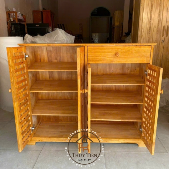 Tủ dép gỗ cao su loại đẹp ngang 60-80-1m-1,2m