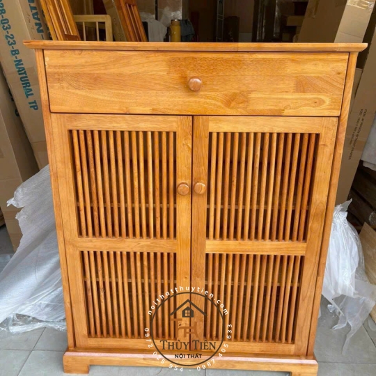Tủ dép gỗ cao su loại đẹp ngang 60-80-1m-1,2m