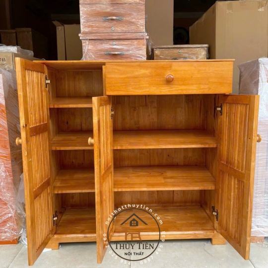 Tủ dép gỗ cao su loại đẹp ngang 60-80-1m-1,2m