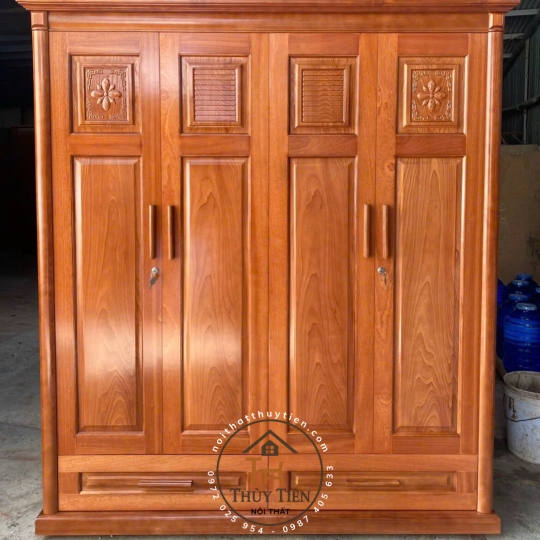 Tủ quần áo xoan phủ 1m8 - TQAXP 012