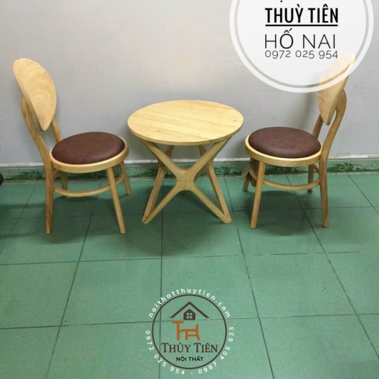Bộ bàn ghế cao su mặt nệm - BGCSMN 009