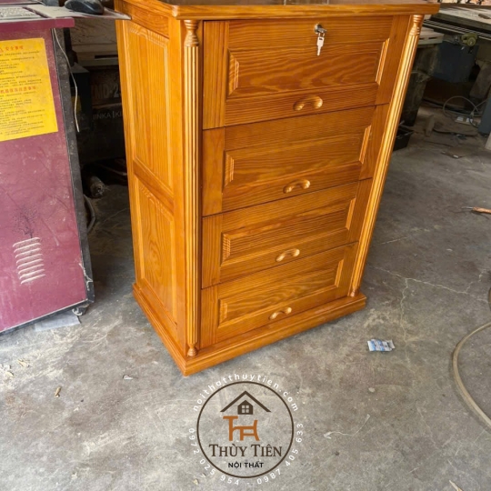 Tủ quần áo trẻ em gỗ thông
