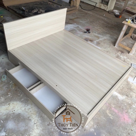 Giường ngủ mdf nhiều mẫu kiểu hộp
