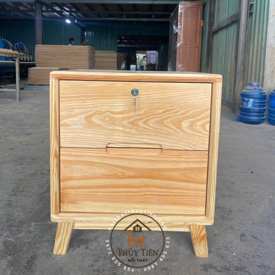 Tủ đầu giường gỗ thông Mỹ 