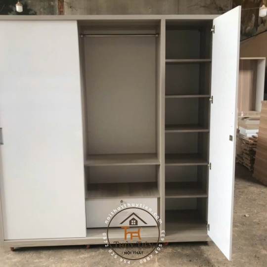 Tủ quần áo gỗ MDF- TQAMDF 027