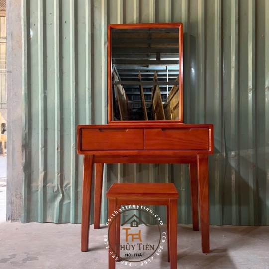 Bàn trang điểm gỗ thông mã 02