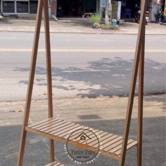 Kệ treo quần áo gỗ thông