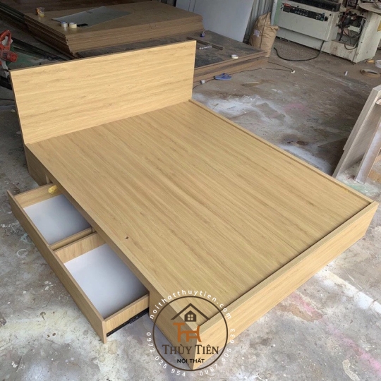 Giường ngủ mdf nhiều mẫu kiểu hộp