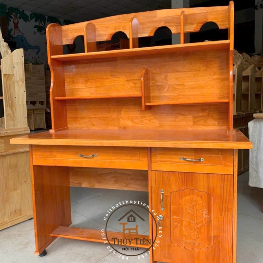 Bàn học sinh gỗ cao su ngang 1m