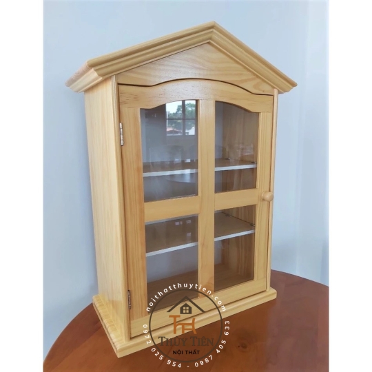 Tủ thuốc gia đình gỗ thông mái nhà 