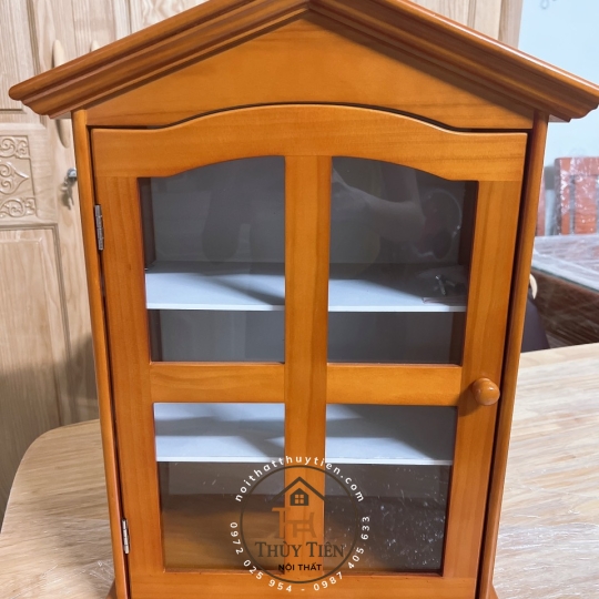 Tủ thuốc gia đình gỗ thông mái nhà 