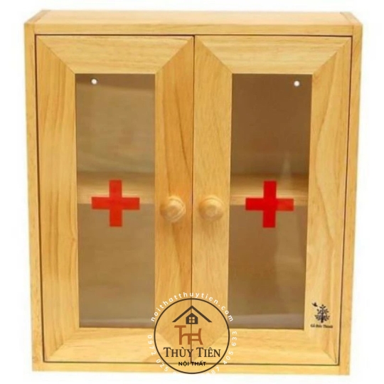 Tủ thuốc gỗ cao su- TTGCS 005