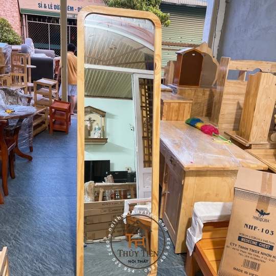 Gương soi- Gương decor gỗ thông