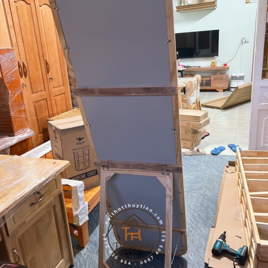 Gương soi- Gương decor gỗ thông