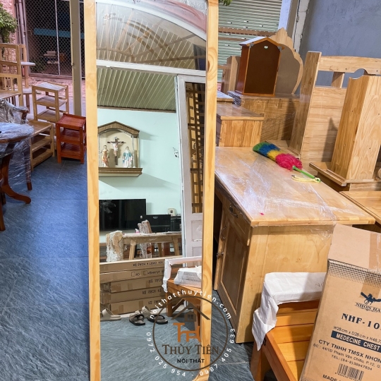 Gương soi- Gương decor gỗ thông