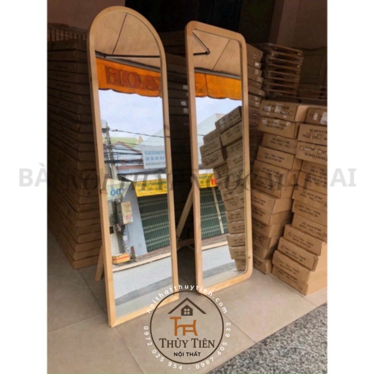 Gương soi- Gương decor gỗ thông