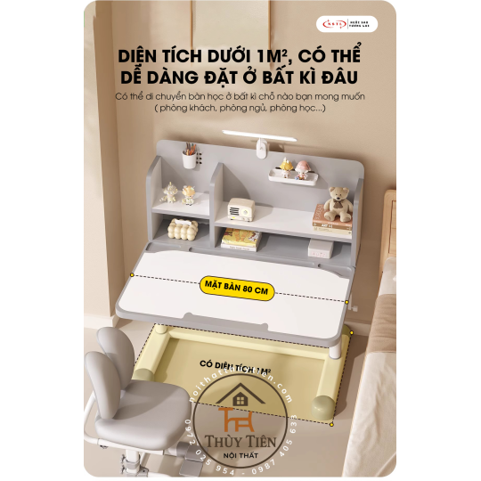 Bộ Bàn Ghế Học Sinh Thiết Kế Công Thái Học Chống Gù Chống Cận