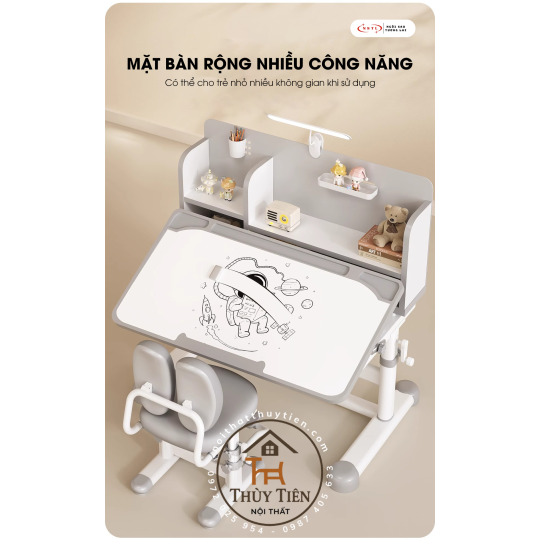 Bộ Bàn Ghế Học Sinh Thiết Kế Công Thái Học Chống Gù Chống Cận